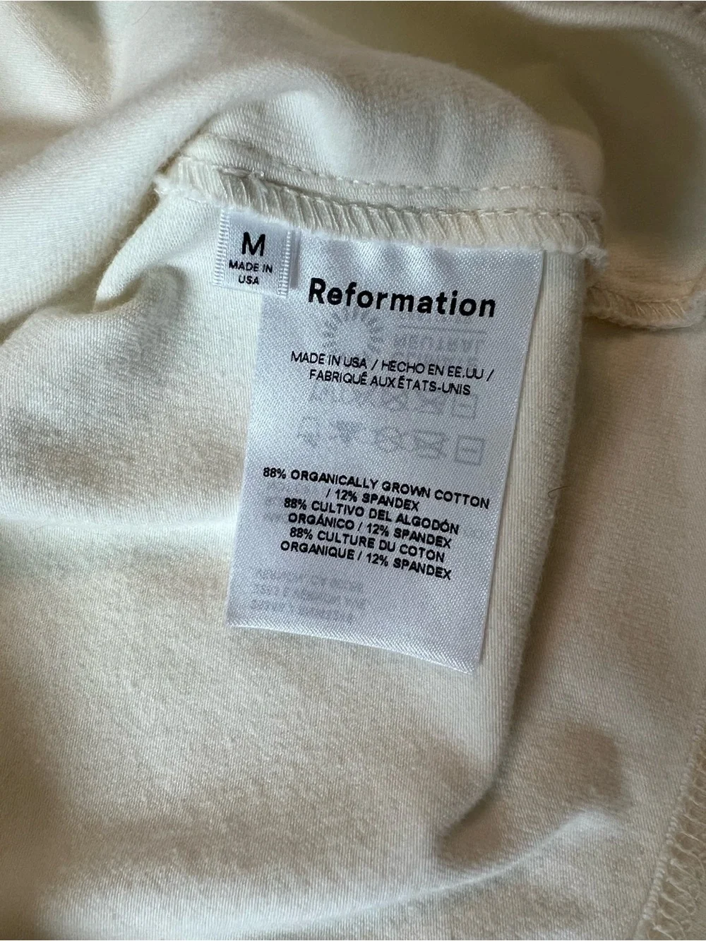 Reformation Frances T-Shirt Organic Cotton Puff Sleeve Top